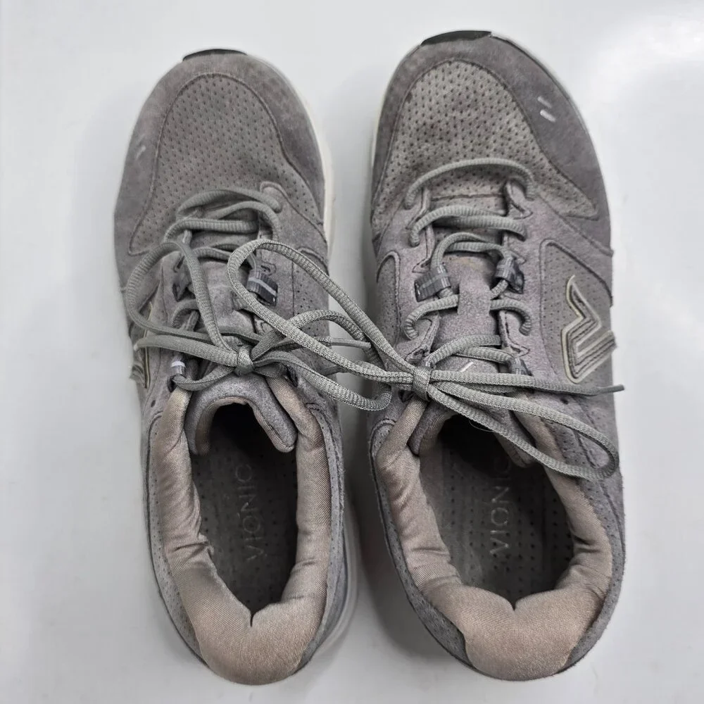Vionic Womens Size 8.5 Revive 9264‎ Gray Suede Trainers Athletic Shoes